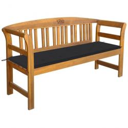 Banc de jardin avec coussin 157 cm Bois d'acacia massif 3064266