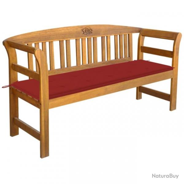 Banc de jardin avec coussin 157 cm Bois d'acacia massif 3064272