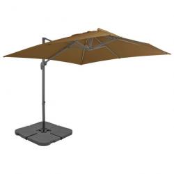 Parasol avec base portable Taupe 276348