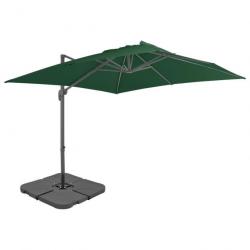 Parasol avec base portable Vert 276345