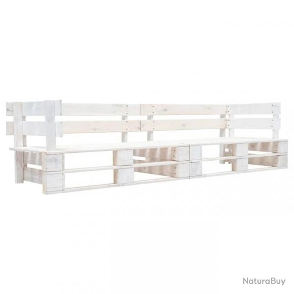 Canap palette  2 places de jardin Blanc Bois 277383