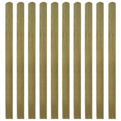 Lattes imprégnées de clôture 30 pcs Bois 140 cm 276473