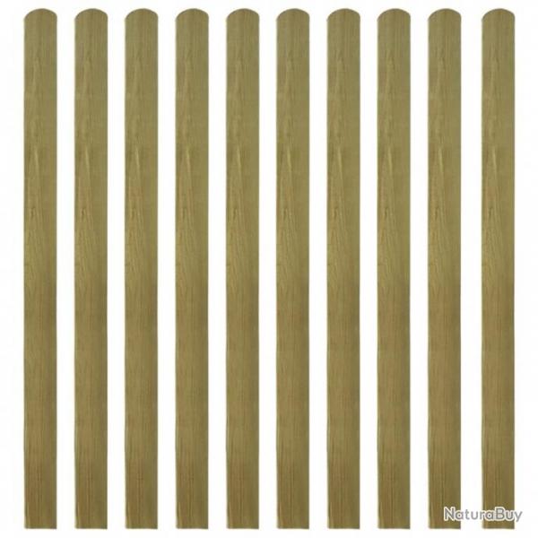 Lattes imprgnes de clture 30 pcs Bois 140 cm 276473