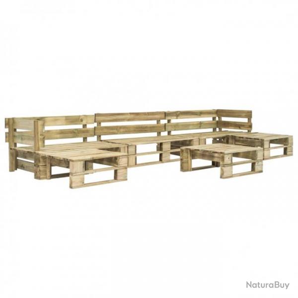Salon de jardin palette 6 pcs Bois 276319