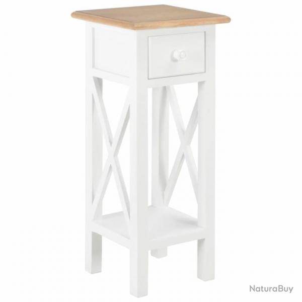 Table d'appoint Blanc 27 x 27 x 65,5 cm Bois 280057