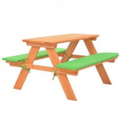 Table de pique-nique pour enfants avec bancs 89x79x50 cm Sapin 91793