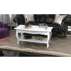 Table basse 2 couches MDF Blanc