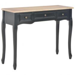 Table de console et coiffeuse avec 3 tiroirs Noir 280046