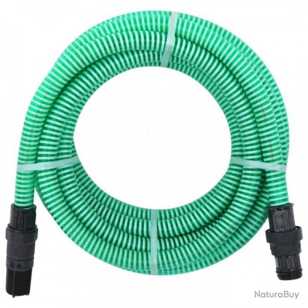 Tuyau d'aspiration avec raccords en PVC 10 m 22 mm Vert 151072