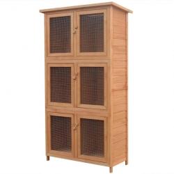 Cage pour animaux 6 compartiments Bois 170347