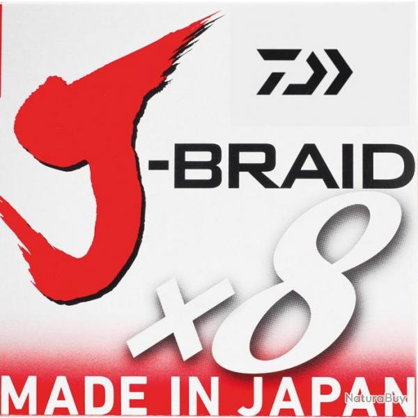 J-Braid X 8 300 M Verte Daiwa  0.10 mm / PE 0.8 / 6.00 Kg / 13.0 Lbs