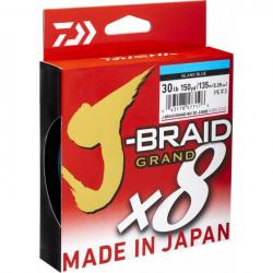 J-Braid Bleu Grand X8 135 M Tresse Daiwa 18/100 / #1,5 / 12.5 kg / 28  lb