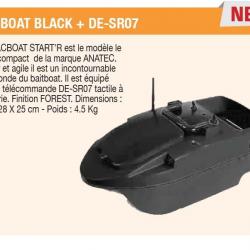 Pacboat Black + DE-SR07 Bateau Amorceur Anatec