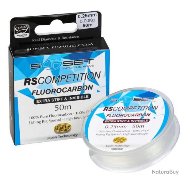 Fluorocarbon Extra Stiff 50 / 25 M RS Competition Sunset  0.18 / 2.91 Kg / 6.40 Lbs