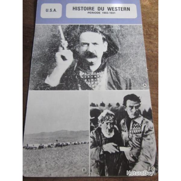 fiche cinema  histoire du western periode  1903 / 31    usa