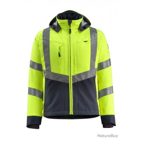 Veste softshell haute visibilit MASCOT BLACKPOOL 15502-246 S Hi-vis jaune/Marine fonc