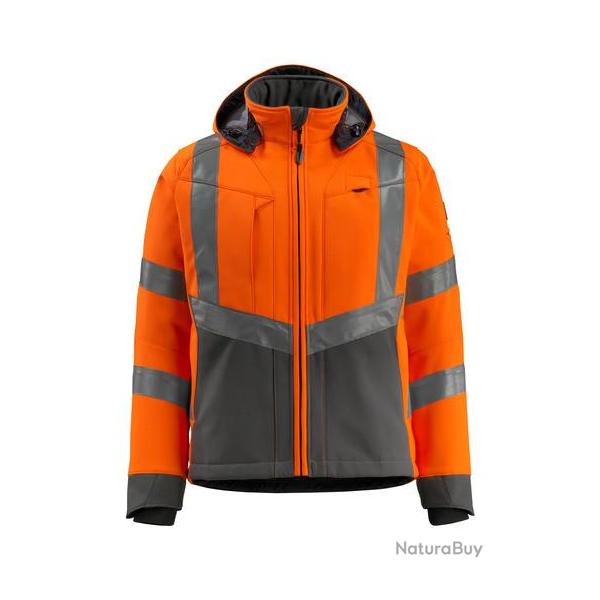 Veste softshell haute visibilit MASCOT BLACKPOOL 15502-246 L Hi-vis orange/anthracite fonc