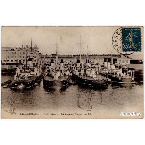 CPA - CHERBOURG -L'Arsenal - La Dfense Mobile N1212