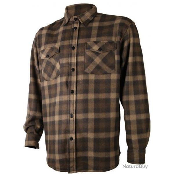 Chemise polaire  carreaux marron Treeland