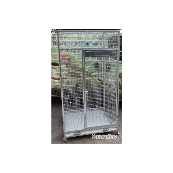 Cage perroquet Aluminium 1x1x2 cage alu cage gris du gabon amazon eclectus youyou perruche NEUF