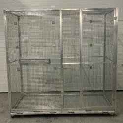 Cage perroquet Aluminium 2x1x2 cage alu cage gris du gabon amazon eclectus youyou perruche NEUF