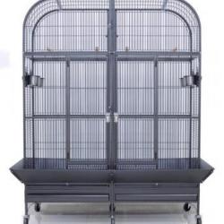 Cage perroquet double XXL cage avec séparation au milieu cage gris gabon amazon eclectus youyou NEUF