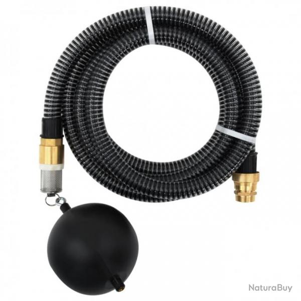 Tuyau d'aspiration avec raccords en laiton 4 m 25 mm Noir 151057