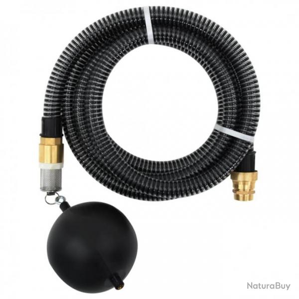 Tuyau d'aspiration avec raccords en laiton 10 m 25 mm Noir 151063