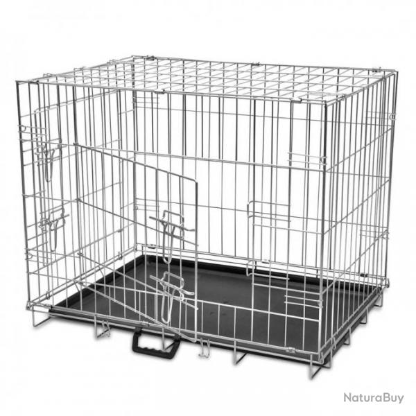 Cage mtallique et pliable pour chiens L 170217