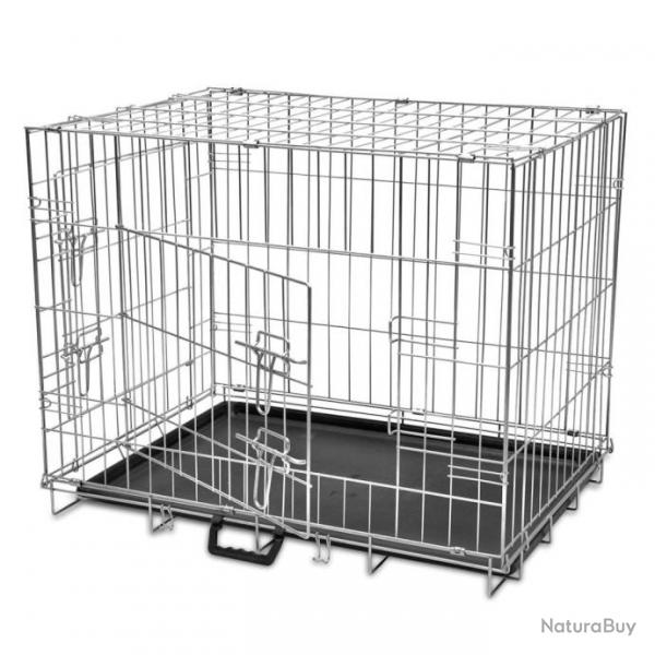 Cage mtallique et pliable pour chiens M