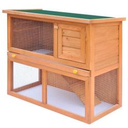 Clapier d'extérieur Enclos pour petits animaux 1 porte Bois 170158