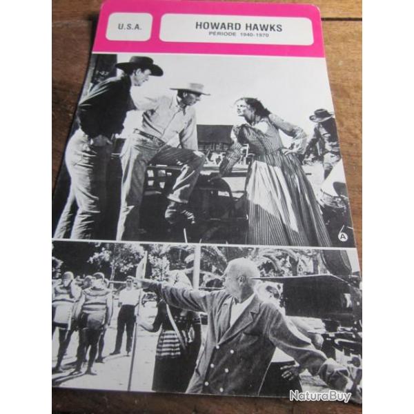 fiche cinema  HOWARD HAWKS 1940 / 70   usa