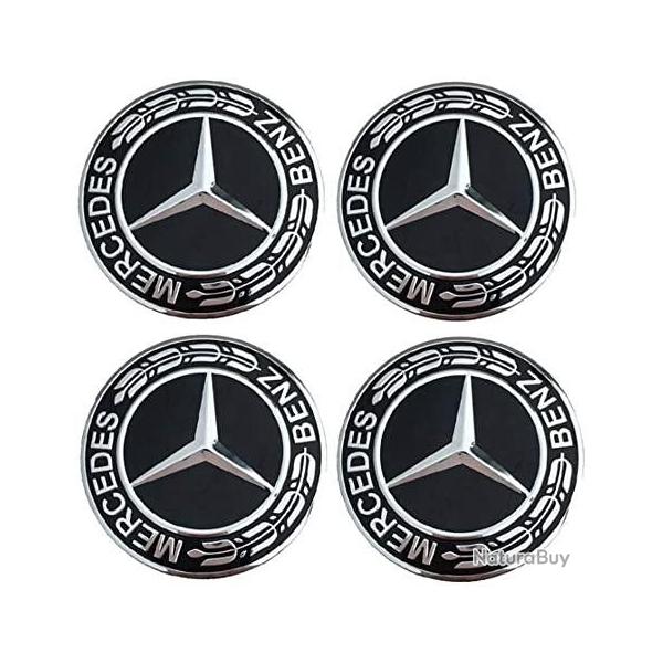 Lot de 4 Centre de Roue Moyeu Wheel cap Stickers Voiture Mercedes Diamtre 56mm
