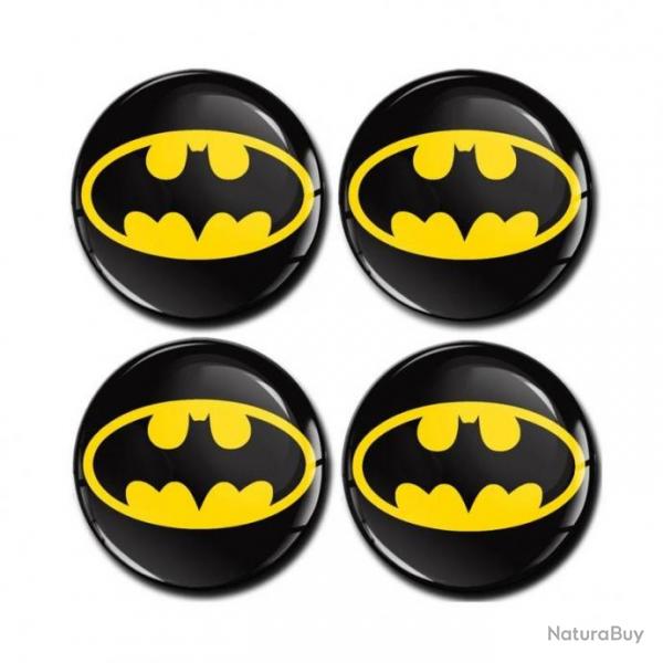 Lot de 4 Centre de Roue Moyeu Wheel cap stickers Voiture Batman Diamtre 56mm