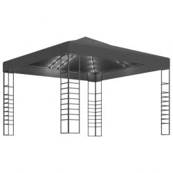 Chapiteau de jardin avec lumières LED 3x3 m Anthracite 3070306