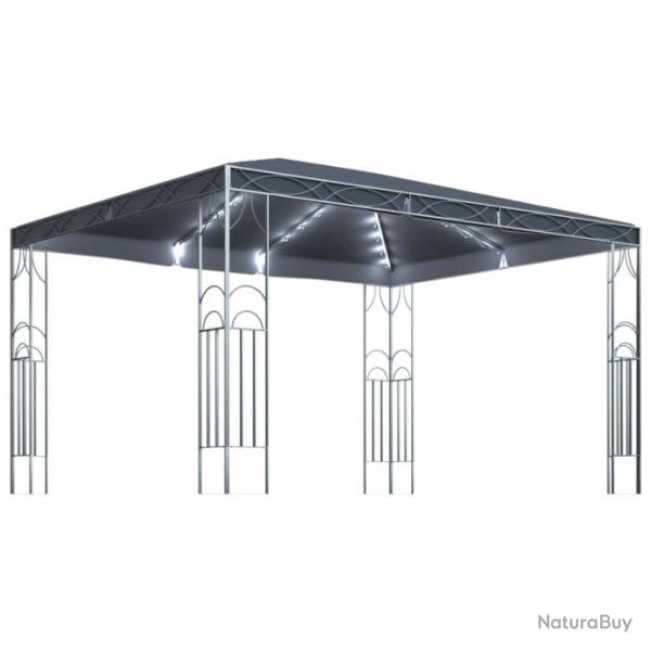 Tonnelle avec guirlande lumineuse  LED 400x300 cm Anthracite 3070341