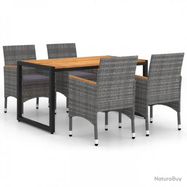 Meuble salle  manger de jardin 5 pcs Gris 3070522