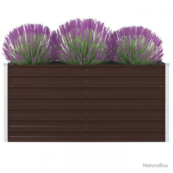 Jardinire 160 x 80 x 45 cm Acier galvanis Marron 47012