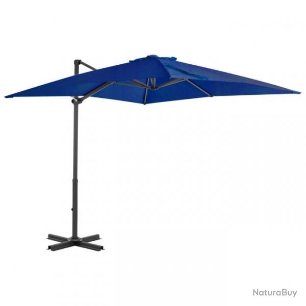 Parasol dport et mt en aluminium Bleu azur 250x250 cm 46987