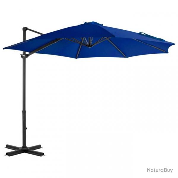 Parasol dport avec mt en aluminium Bleu azur 300 cm 46989