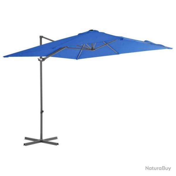 Parasol dport avec mt en acier Bleu azur 250x250 cm 46991