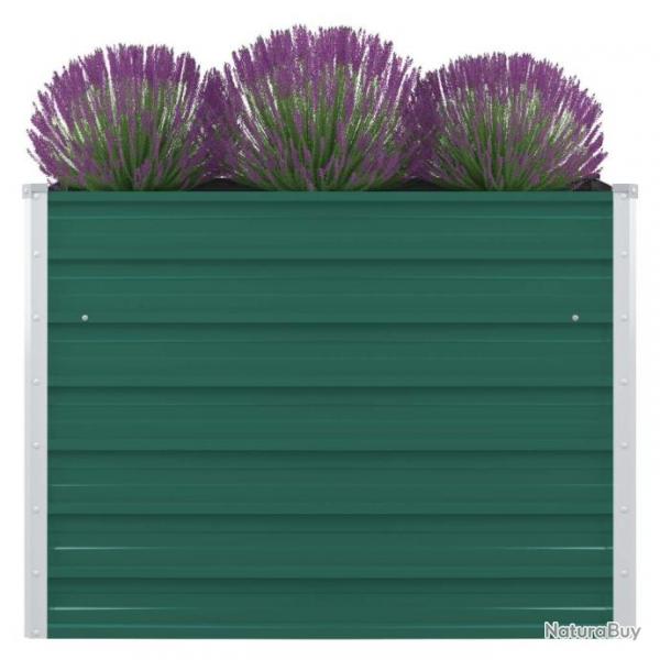 Jardinire 100 x 100 x 77 cm Acier galvanis Vert 47021