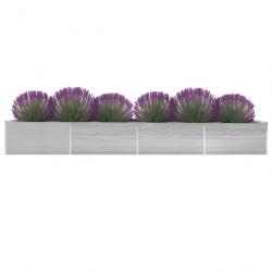 Lit surélevé de jardin Acier galvanisé 600x80x77 cm Gris 47076