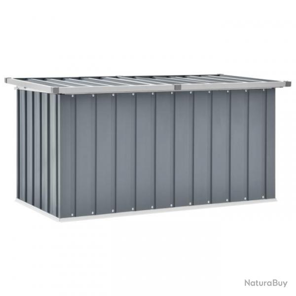 Bote de rangement de jardin Gris 129x67x65 cm