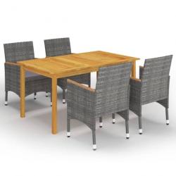 Meuble salle à manger de jardin 5 pcs Gris 3067770