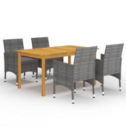 Meuble salle à manger de jardin 5 pcs Gris 3067762