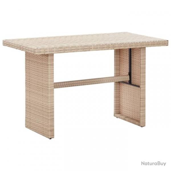 Table de jardin Beige 110x60x74 cm Rsine tresse 46444