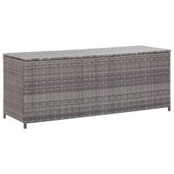 Boîte de rangement de jardin Gris 120x50x60 cm Résine tressée 46460