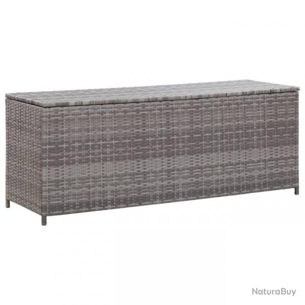 Bote de rangement de jardin Gris 120x50x60 cm Rsine tresse 46460