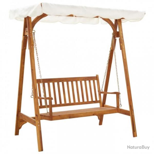 Balancelle de jardin avec auvent Bois d'acacia solide 46658
